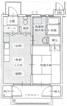 湯之尻団地1号棟103号図面